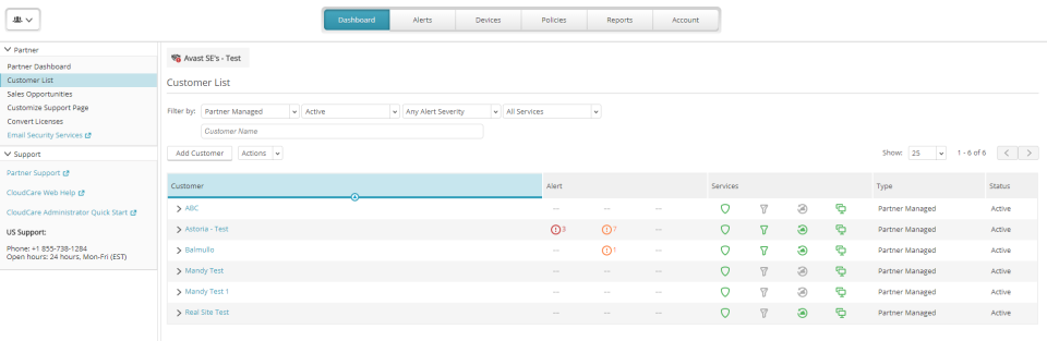 screenshot of Avast Business CloudCare